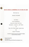 How To Write A Screenplay In 30 Days Or Less