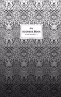 Large Address Book - Office/Desk 8.5 x 11: Grey, Black & White