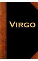 Virgo Zodiac Horoscope Vintage Journal