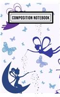 Fairy Wide Ruled Composition Notebook: Fairy Blank College Ruled Composition Notebook - 110 Pages - Pocket Size 6x9