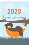 2020 Sloth Planner: Daily and Weekly Planner with Calendar View and Inspirational Quotes Notebook