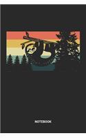 Notebook: Retro Vintage Sloth Themed Notebook (6x9 inches) with Blank Pages ideal as a slothness South America Planning Journal. Perfect as a slothfullness Bo
