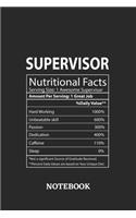 Nutritional Facts Supervisor Awesome Notebook