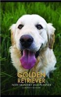 Golden Retriever Note Monthly 2020 Planner 12 Month Calendar