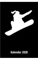 Snowboarding Girl Kalender 2020: 2 Seiten = 1 Woche, Terminplaner, Taschenkalender, Kalender, Wochenplaner, Planer, Organizer 2020