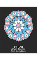 2020 January-December Weekly/Monthly Planner Mandala