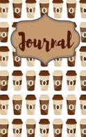 Coffee Cups Notebook: For Coffee Lovers and Writers: Blank Lined Paper Notebook (7.44x9.69 Inch - 70 Sheets/140 Pages) with Coffee Cups on a White Background