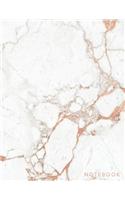 Notebook: Beautiful Marble and Gold Notebook 150 - 7mm Lined Pages ( College-Ruled ) A4 Size ( 8.5 X 11 )