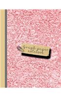 Graph Paper Notebook: Large Sparkle Glitter School Graph Paper Ruled Notebook for Girls and Women - Pink Sparkle