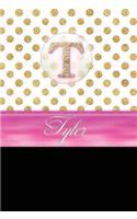 Tyler: Personalized Lined Journal Diary Notebook 150 Pages, 6 X 9 (15.24 X 22.86 CM), Durable Soft Cover