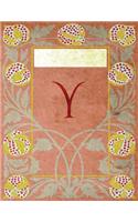 Monogram "Y" Sketchbook: Blank Art Pad Notebook Journal(25 Monogram Nouveauthree 150 Sketch)