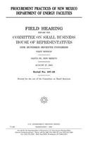 Procurement Practices of New Mexico Department of Energy Facilities
