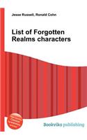 List of Forgotten Realms Characters