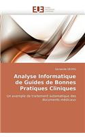 Analyse Informatique de Guides de Bonnes Pratiques Cliniques: (Omn.Univ.Europ.)