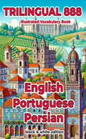 Trilingual 888 English Portuguese Persian Illustrated Vocabulary Book