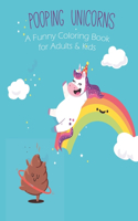 POOPING UNICORNS Adult Coloring Book