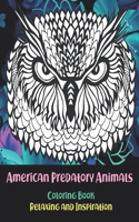 American Predatory Animals - Coloring Book - Relaxing and Inspiration