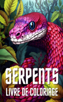Livre de Coloriage sur les Serpents: Pages à Colorier de Serpent Mignon et Facile