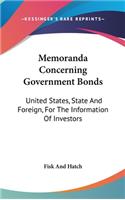 Memoranda Concerning Government Bonds