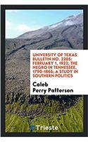 UNIVERSITY OF TEXAS BULLETIN NO. 2205: F