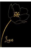 Lena: Personalized Writing Journal for Women - Elegant Black and Gold