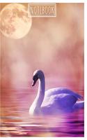 Notebook: Beautiful Swan/Cygnus Notebook/Journal for Kids or Animal Lovers to Writing (6x9 Inch.) College Ruled Lined Paper 120 Blank Pages for Children (Moon