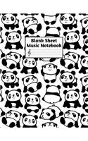 Blank Sheet Music Notebook: Easy Blank Staff Manuscript Book Large 8.5 X 11 Inches Musician Paper Wide 12 Staves Per Page for Piano, Flute, Violin, Guitar, Trumpet, Drums, Cell