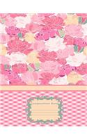 Floral Gingham Composition Book