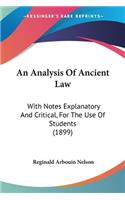 An Analysis Of Ancient Law