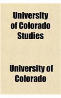 University of Colorado Studies