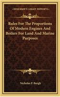 Rules for the Proportions of Modern Engines and Boilers for Land and Marine Purposes