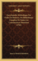 Encyclopedie Methodique, Par Ordre De Matieres, Ou Bibliotheque Complete De Toutes Les Connoissances Humaines (1783)