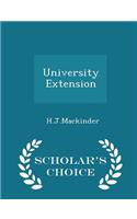 University Extension - Scholar's Choice Edition