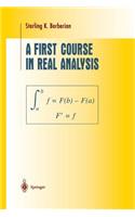 First Course in Real Analysis