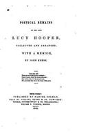 Poetical remains of the late Lucy Hooper