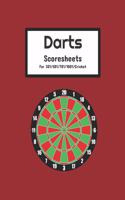 Darts Scoresheets for 301/501/701/Cricket darts: Darts scoring pad, 100 8.5 x 11" pages