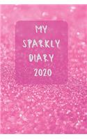 My sparkly 2020 diary - 2020 diary week to view - Monthly and weekly to do - Week by week journal/planner approx A5 size - 150 pages (pink glitter cover)
