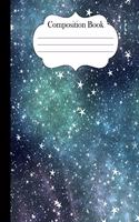 Composition Book: Stars Galaxy 8.5"x11" journal notebook college ruled