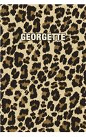 Georgette: Personalized Notebook - Leopard Print (Animal Pattern). Blank College Ruled (Lined) Journal for Notes, Journaling, Diary Writing. Wildlife Theme Des