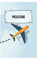 Moldova: Dotted Travel Diary Notebook or Journey Dotted Grid Journal - Holiday Trip Pocketbook for Men and Women with Dots