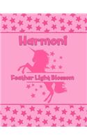 Harmoni Feather Light Blossom: Personalized Draw & Write Book with Her Unicorn Name - Word/Vocabulary List Included for Story Writing