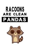 Notizbuch Racoons are clean Pandas Version 2: WaschbärNotizbuch modernes und auffälliges Notizbuch kariert 120 karierte Seiten Din A5 perfekt als Notizheft, Tagebuch und Journal Geschenk für Jun