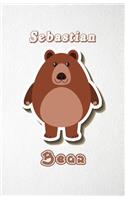 Sebastian Bear A5 Lined Notebook 110 Pages: Funny Blank Journal For Wide Animal Nature Lover Zoo Relative Family Baby First Last Name. Unique Student Teacher Scrapbook/ Composition Great For H