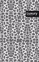 Luxury Lifestyle, Animal Print, Write-in Notebook, Dotted Lines, Wide Ruled, Medium Size 6 x 9 Inch, 288 Pages (Gray)