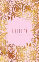 Kaitlyn - Dotted Journal: Pink And Gold Dot Grid Notebook 8.5 x 11