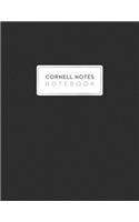 Cornell Notes Notebook: Cornell Style Paper College Ruled Journal Plain Grey Background