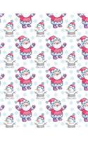 Santa and Snowman in White