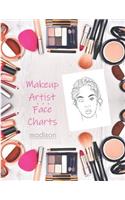 Mua Face Charts for Makeup Artist: Madison
