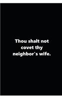 Religious Journal 9th Commandment Traditional Black White: (notebook, Diary, Blank Book)