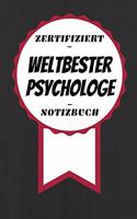 Notizbuch - Zertifiziert - Weltbester - Psychologe: Handlicher Planer - A5 Format - Lustiges Dankeschön - Seiten Mit Linien